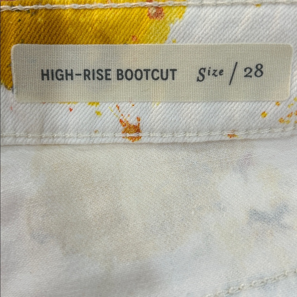 Anthropologie Pilcro Lemon Print Jeans High Rise Bootcut Size 28 - Picture 11 of 13